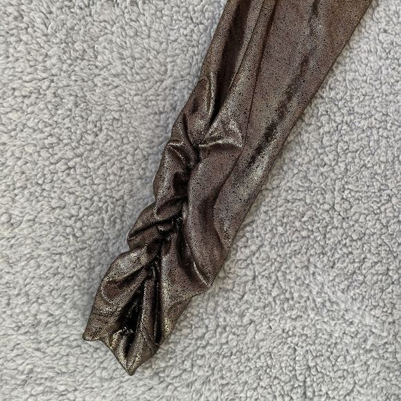 Dress The Population Mini Dress Women Small Gold Metallic Cyberpunk Futuristic - Picture 3 of 13